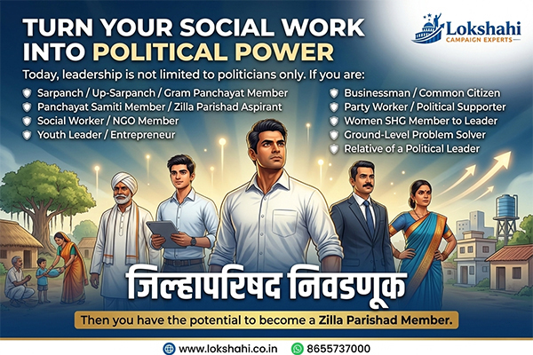 Turn Your Social Work into Political Power election-zilla-parishad-start-political-journey